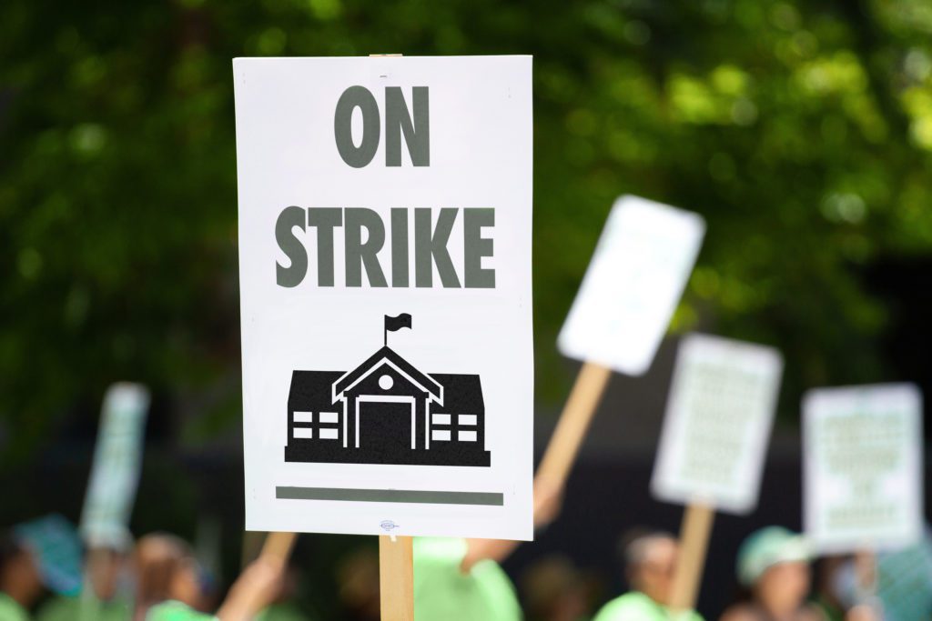Teachers on strike